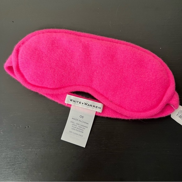 WHITE + WARREN Cashmere Sleep/ Eye Mask, Pink Glow NWT - Picture 2 of 4
